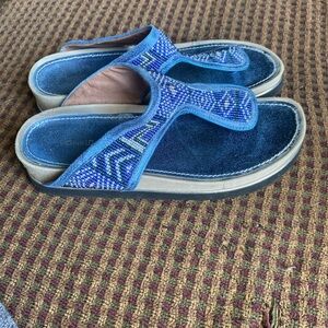 Donald J. Pliner Blue Beaded Sandals